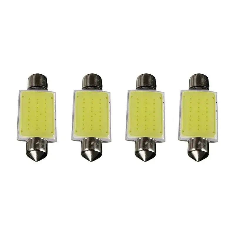 

4 Pcs Festoon COB 41MM 2W Car LED Bulbs Interior Dome Lights White 12V K9Store