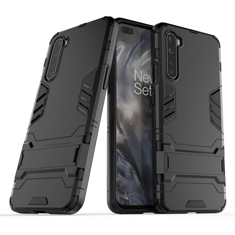 

Case For oneplus nord cases Shockproof Armor Case for oneplus 8 7T pro 7 6 Cover Silicone Stand Armor Hard Back Phone Cover Capa