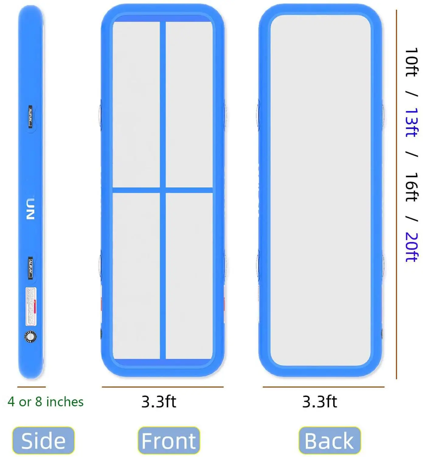Быстрая доставка маленький надувной воздушный трек 13 футов гимнастический
