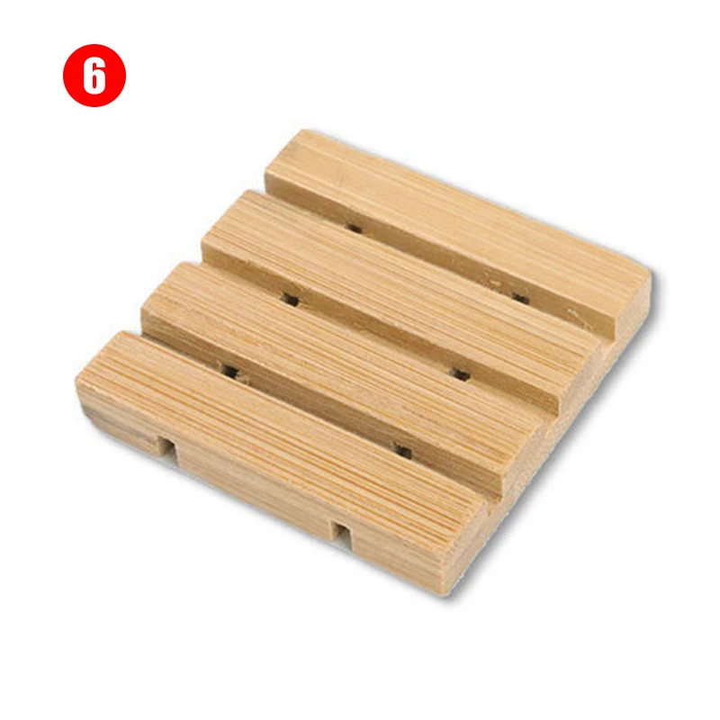 

Newly Wooden Soap Dishes Bamboo Soap Tray Holder Soap Rack Plate Box Container Portable for Home Bathroom CLA88