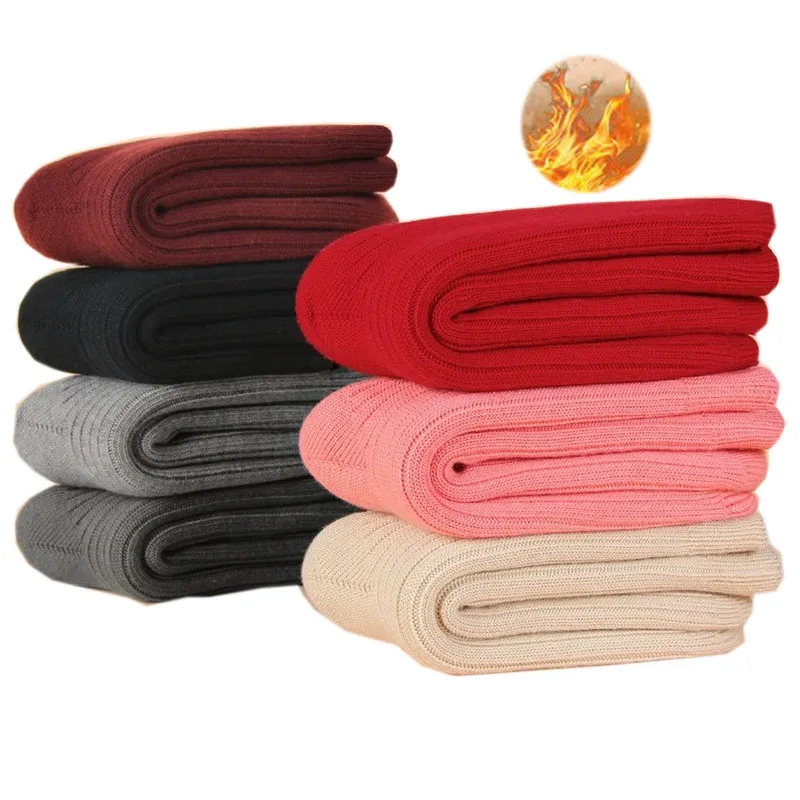 

Winter Cashmere Wool Socks Women's Thick Warm Autumn Socks Soft Solid Black Red Lucky Socks Cotton Thermal Snow Sock Woman Gift