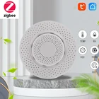 Смарт-Датчик воздушной коробки Tuya Zigbee, датчик качества воздуха с датчиком CO2, детектор VOC газа, датчик температуры и влажности, автоматический детектор сигнализации