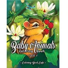 Книжка-раскраска для детей: раскраска для взрослых с изображением супер милых и очаровательных детских лесных животных для отдыха 25 Паг