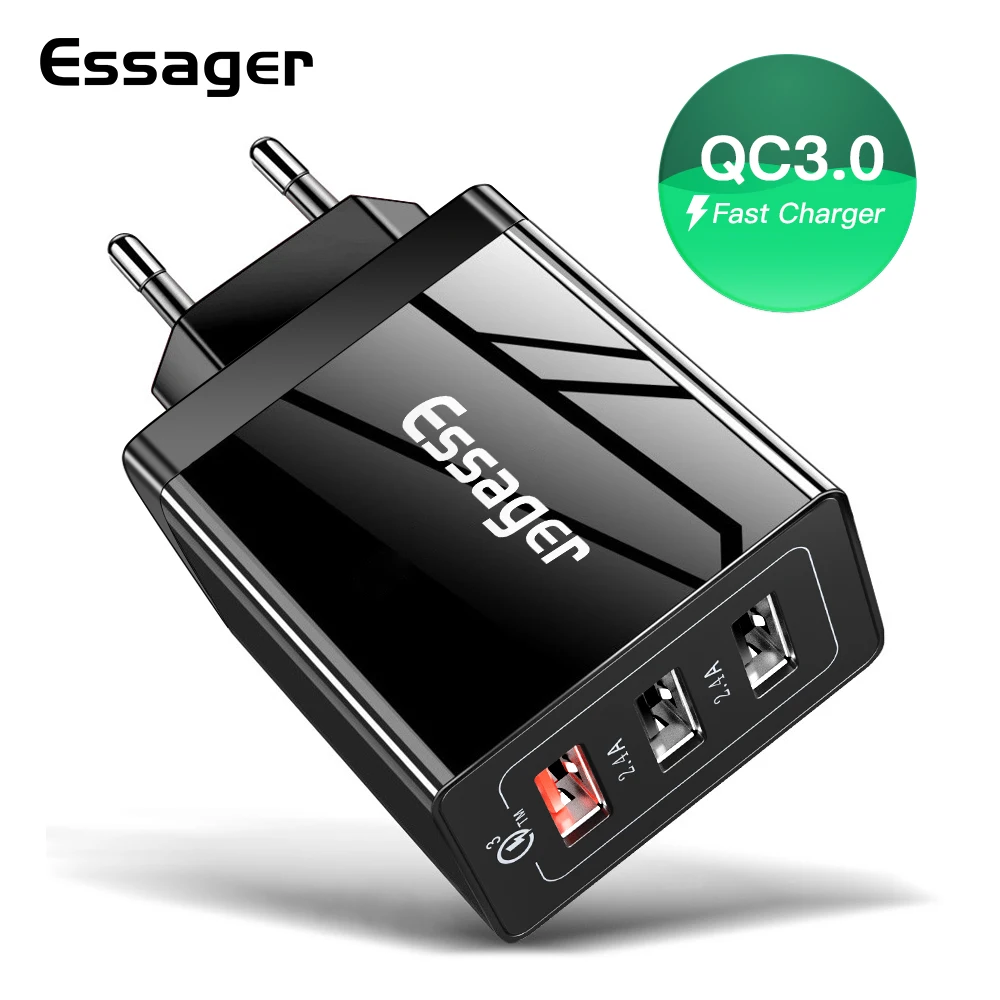 Essager 36 Вт Быстрая зарядка 3 0 USB зарядное устройство QC3.0 QC EU вилка турбо адаптер для