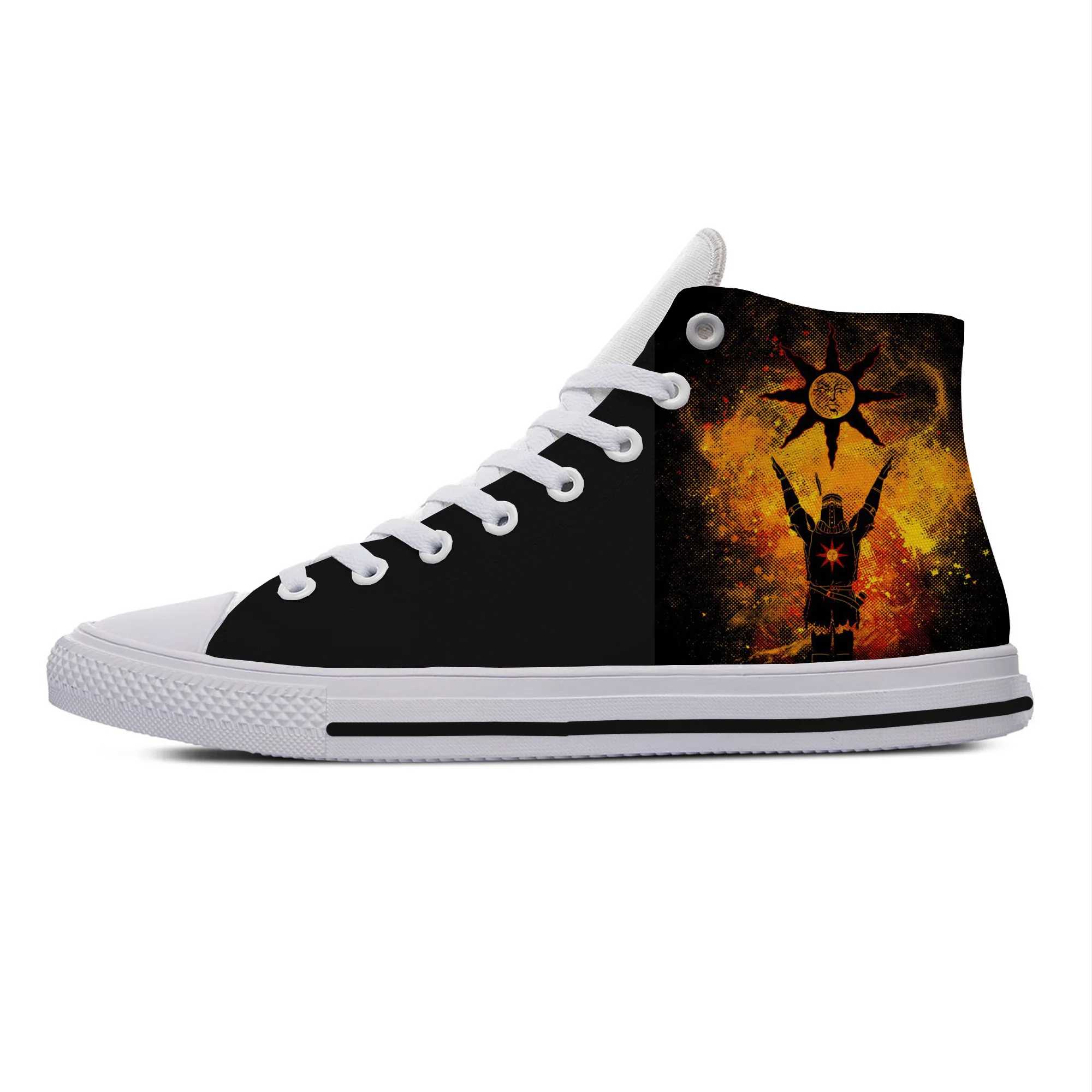 

Praise The Sun Lovely Funny Cute Novelty Design Lightweight High Top Canvas Shoes Men Women Casual Breathable Sneakers