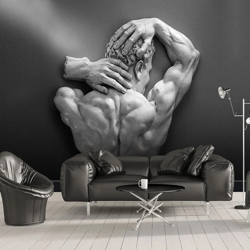 Фотообои в европейском стиле 3D стереозвук Releif скульптура фотообои черный и белый