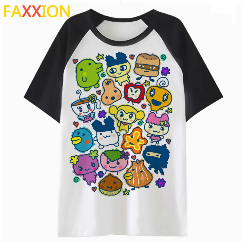 Camiseta de Tamagotchi DE Tama Friends para mujer, tops con gráfico kawaii de dibujos animados, harajuku, ropa para mujer, K4779