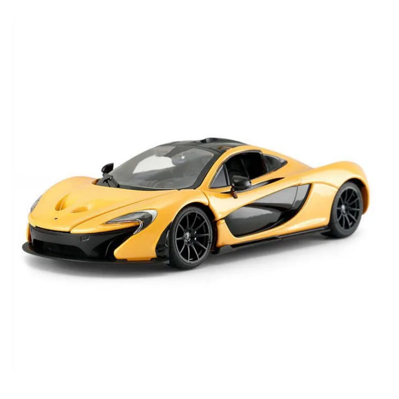 Литой спортивный автомобиль McLaren P1 Rastar 1:24 желто-оранжевый высокий симулятор