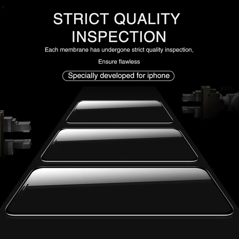 

Curved Edge Tempered Protective Glass on For iPhone 11 Pro XS Max XR Screen Protector on iphone SE 2020 6 7 8 Plus Glass Film