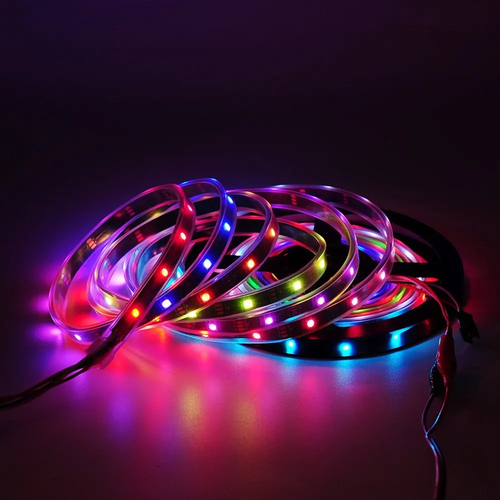WS2811 WS2812B ws2812 IC светодиодный светильник 30/60 пикселей DC 5 в 12 В 5050 rgb индивидуально