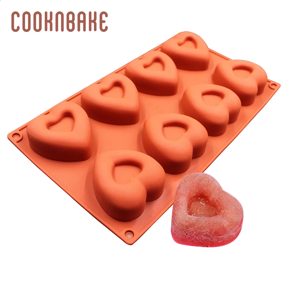Силиконовые формы для шоколада сердце ручной работы мыло Смола инструмент