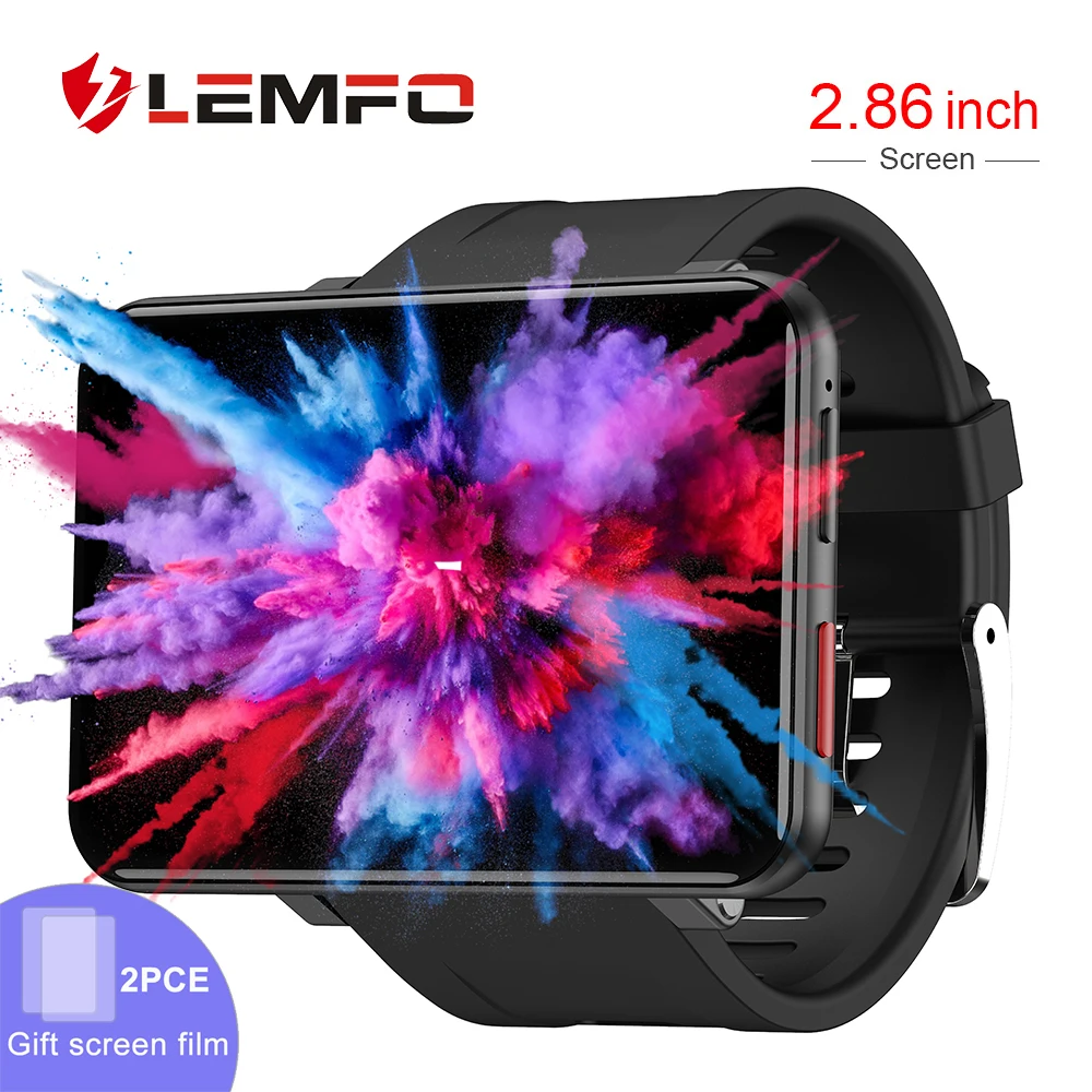 LEMFO LEMT 4G Смарт часы Android 7 1 3G ram 32G rom 2 86 дюймов Большой экран LTE Sim Камера gps wifi частота