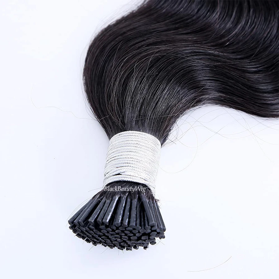 

Pre Bonded I Tip Human Hair Extension Body Wave Micro Beads Brazilian Remy Hair Long Wavy Stick I Tip Hair 100g 100 Strands