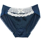 Кружевные трусики принцессы из молочного шелка с вышивкой, милое женское нижнее белье, атласное шелковое гладкое бесшовное нижнее белье с оборками