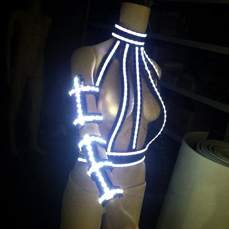 Светодиодный светящийся топ с подсветкой светодиодный костюм певицы танцовщицы