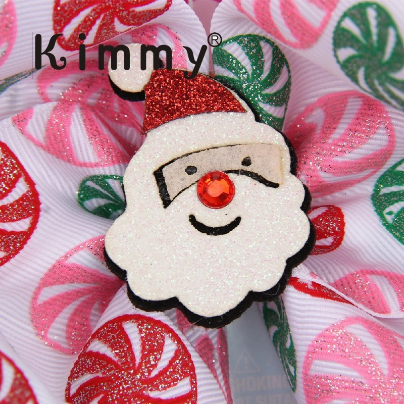 

10pcs Red Large Santa Claus candy Hair Bow accessory for Teens