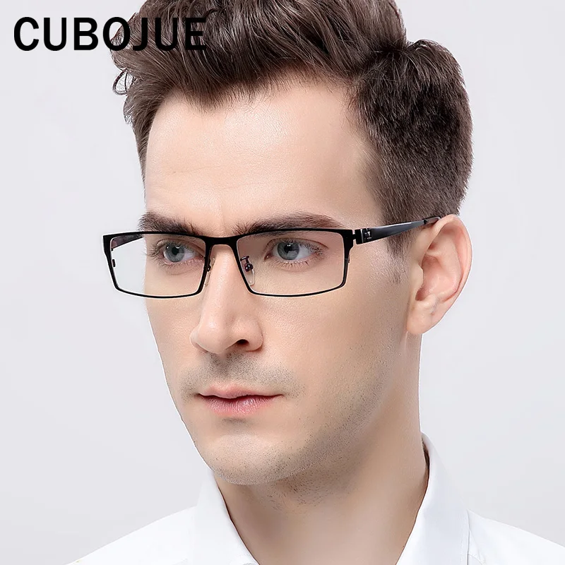 Cubojue, титановые очки, мужские, большие очки, оправа, мужские, широкие, для лица, по рецепту, очки, полная оправа, очки для оптики