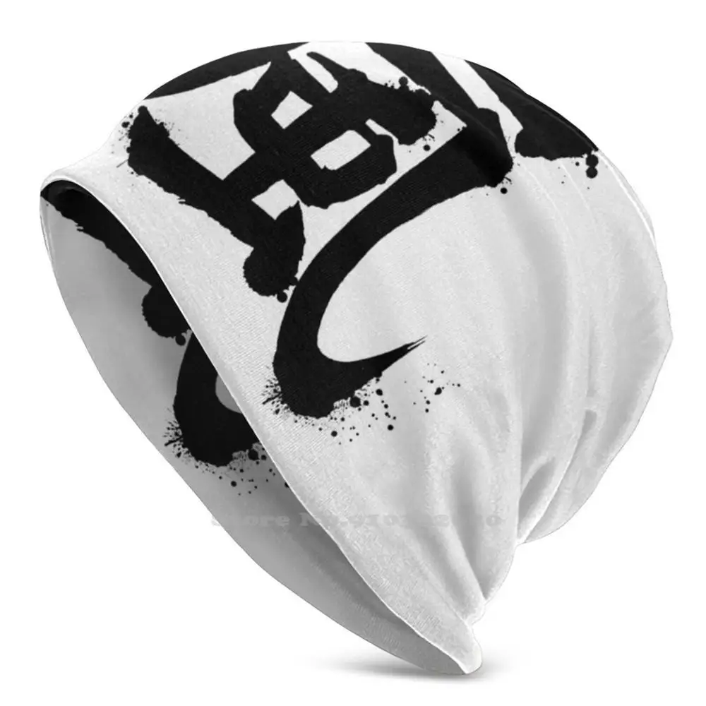 Зимняя теплая вязаная шапка Sandstorm мужская японская азиатская каллиграфия аниме