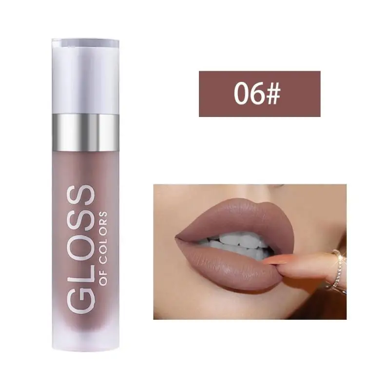 New 1pc Makeup Lipstick Matte Moisture Purple Brown Chocolate Color Lip Gloss High Quality Batom Tint |