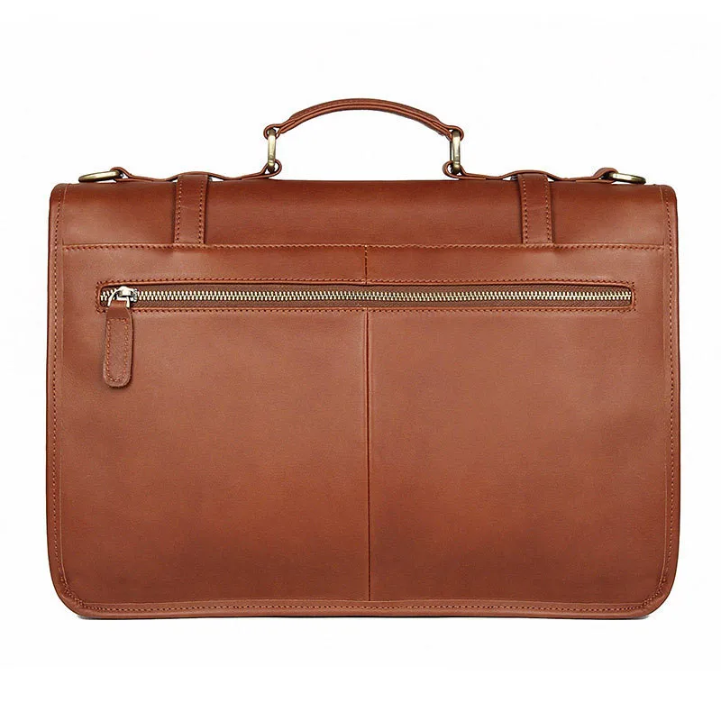 Luxury leather business men's briefcase British style exquisite cowhide business bag natural leather briefcase new
