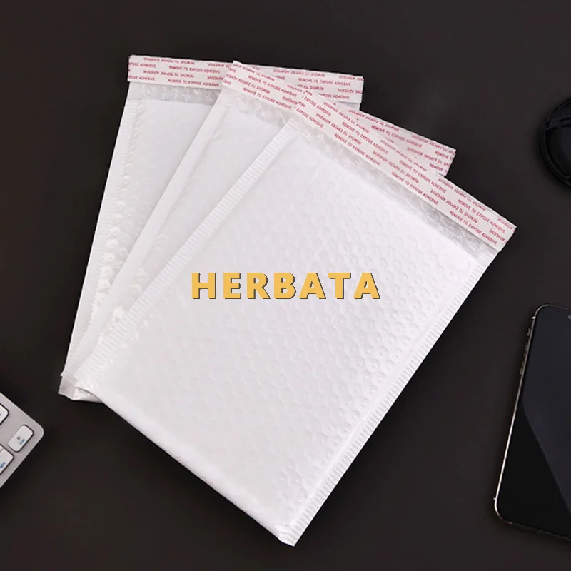 HERBATA (200*250 мм) 10 шт./лот конверты с белым жемчугом курьерские Сумки