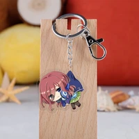 the quintessential quintuplets pendants keychain anime cartoon figure nakano ichika nino yotsuba itsuki key chains keyring