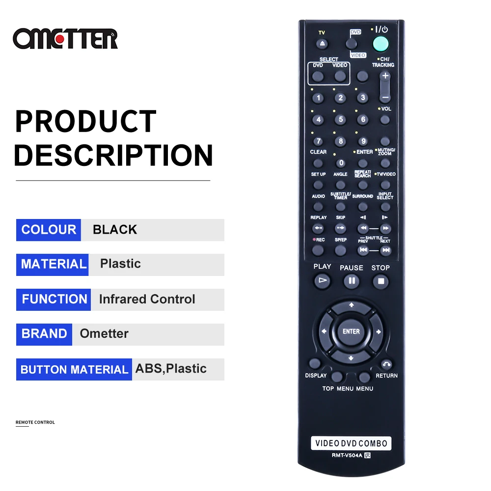 Для Sony RMT-V504A пульт дистанционного управления для видео DVD VHS VCR Combo плееров |