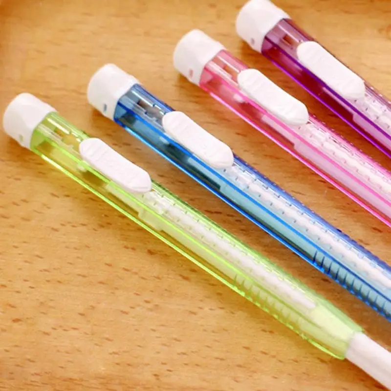 

1 Pieces Creative Mechanical Pen Shape Eraser Rubber Retractable Kids Supplies Extralong Stationery Toy School Eraser Stude X5Z5