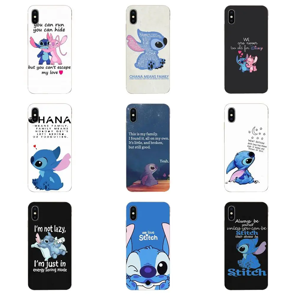 Мобильные чехлы для Apple iPhone 11 Pro X XS Max XR 4 4S 5 5C 5S SE 6 6S 7 8 Plus Лило и Ститч Цитата Ohana