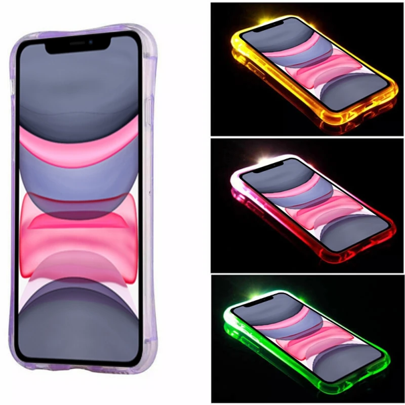 Чехол из ТПУ для iPhone 11/11 Pro/11 Pro Max светодиодные чехлы телефонов противоударный