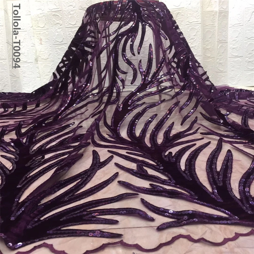 Кружевная ткань с блестками в африканском стиле бархат для шитья платье кружево