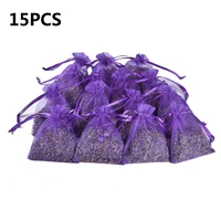 15 pcs natural lavender bud dry flower sachet bag car room aromatic air refresh desiccant home fragrance sachets moth mildew