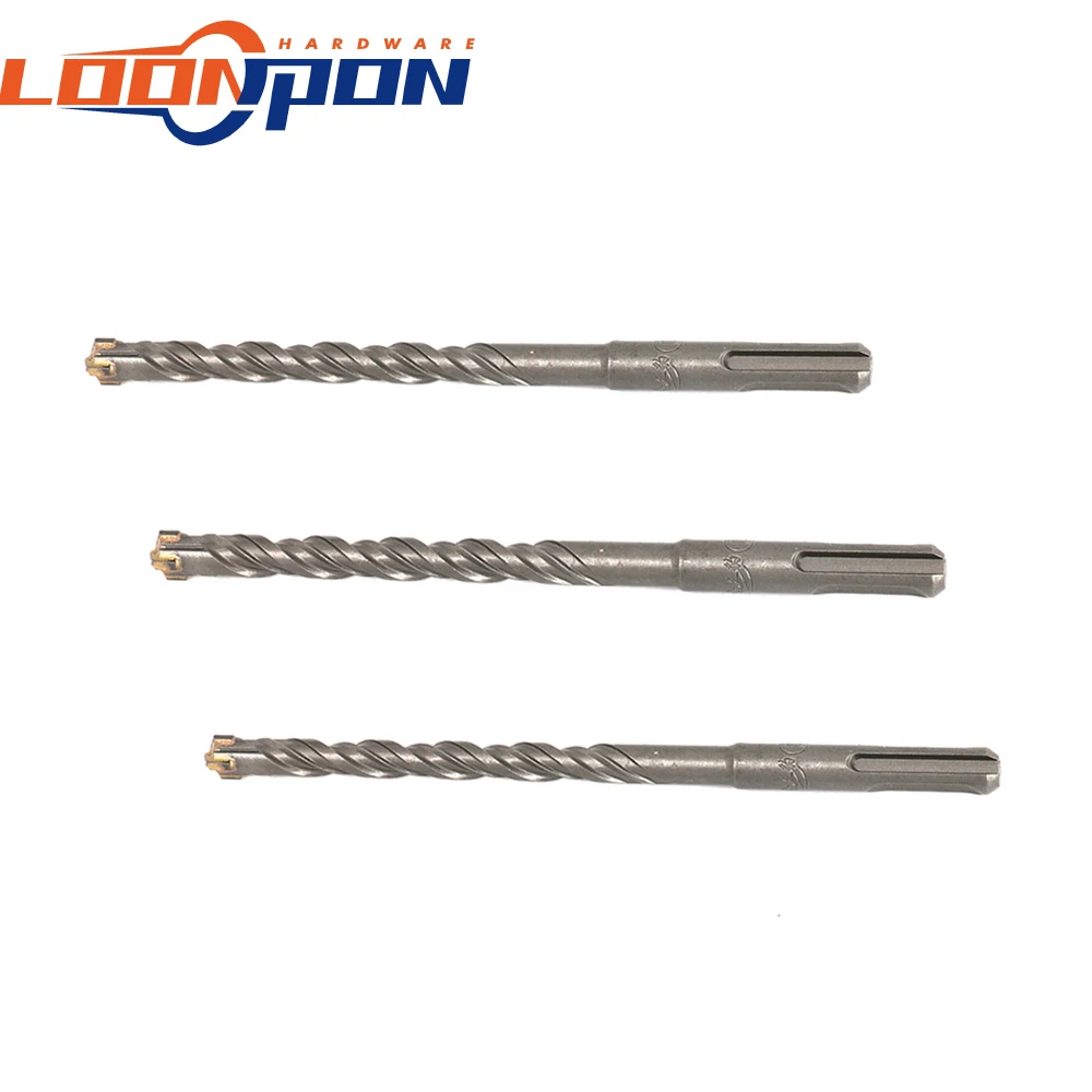 260 мм SDS Plus двухспиральные сверла с поперечным сечением закрученным круглым