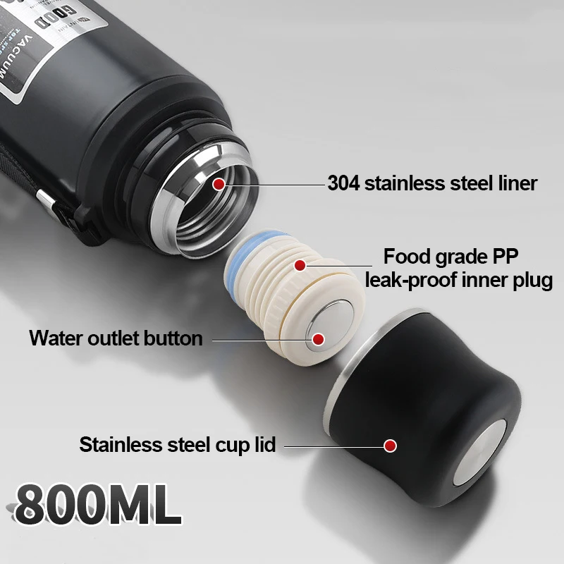 Термос из нержавеющей стали с двойными стенками 304 800 мл | Дом и сад