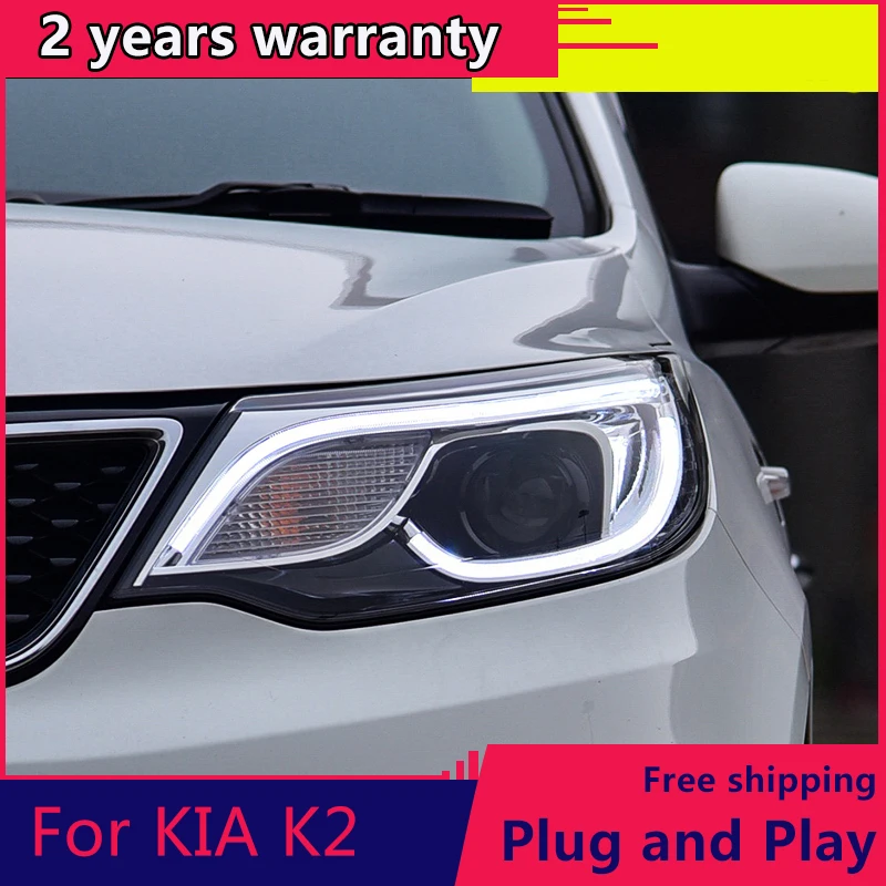 Автомобильные фары KOWELL для Kia K2 2015-2017 светодиодсветодиодный Rio светодиодные DRL