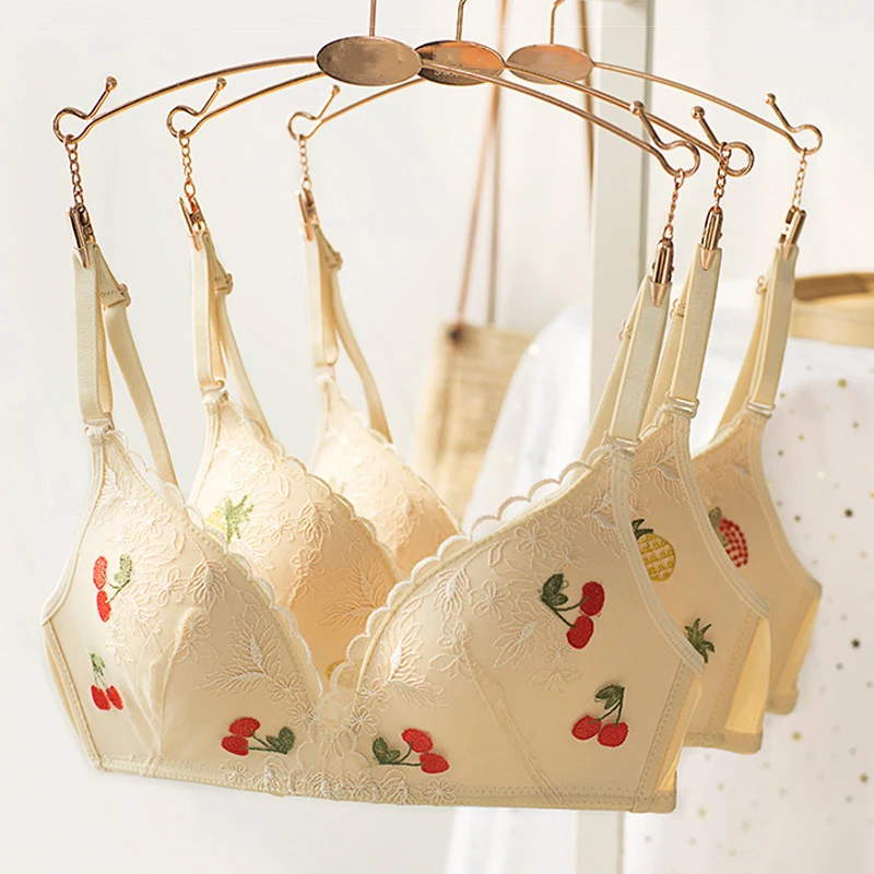 Женский бюстгальтер без косточек Wasteheart черный белый с кружевной подкладкой и