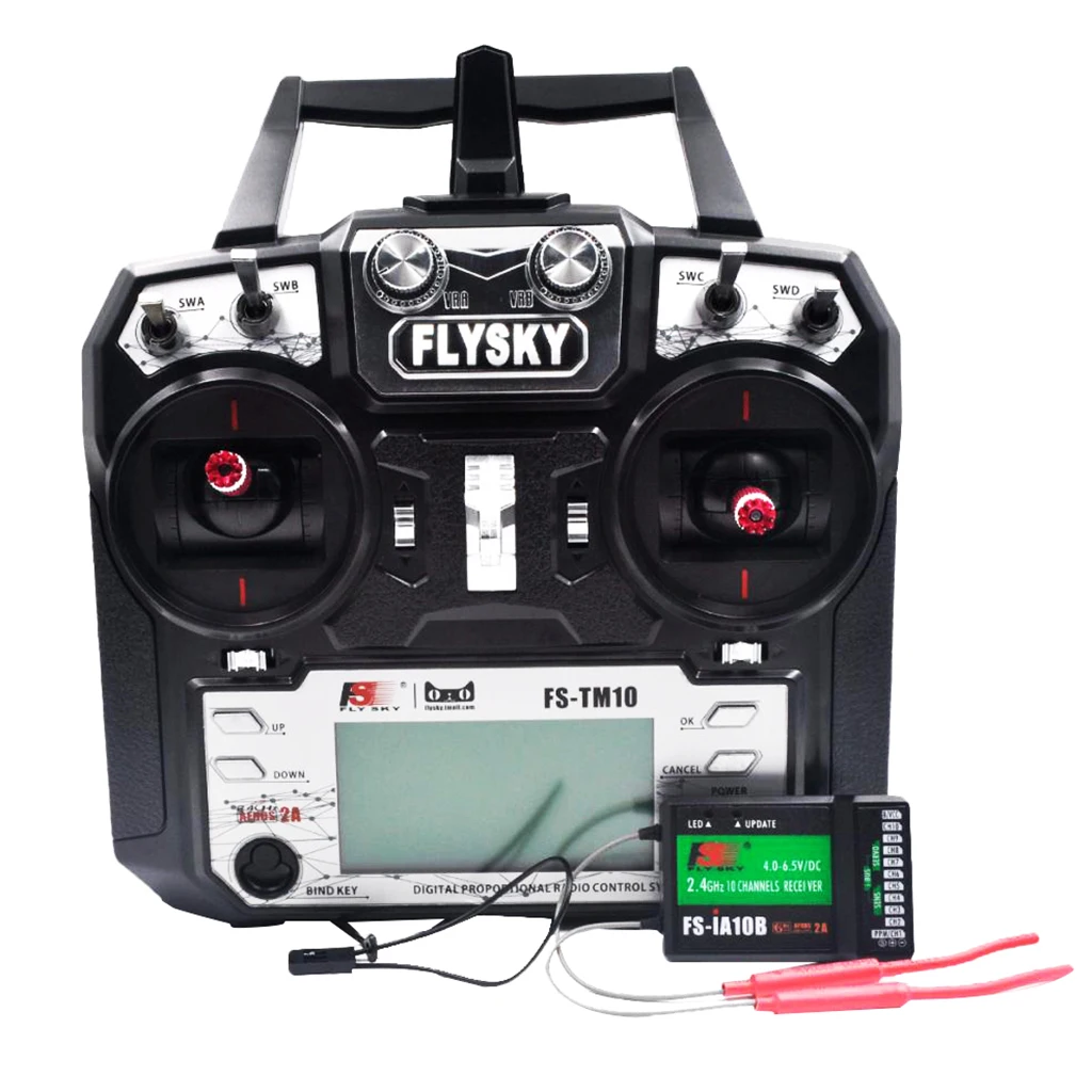 FS TM10 2 4G AFHDS 2A 10 каналов передатчик Черный и IA10B приемник для FPV|Детали аксессуары| |