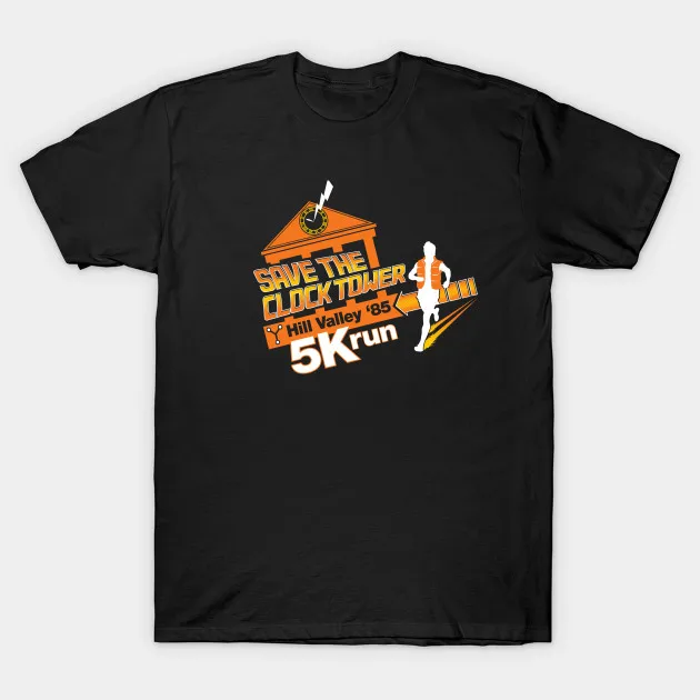 black 3 Официальный Back To The Future постер фильма футболка delorean Новые футболки Забавные футболки новые Забавные футболки унисекс Топы - Цвет: black 3