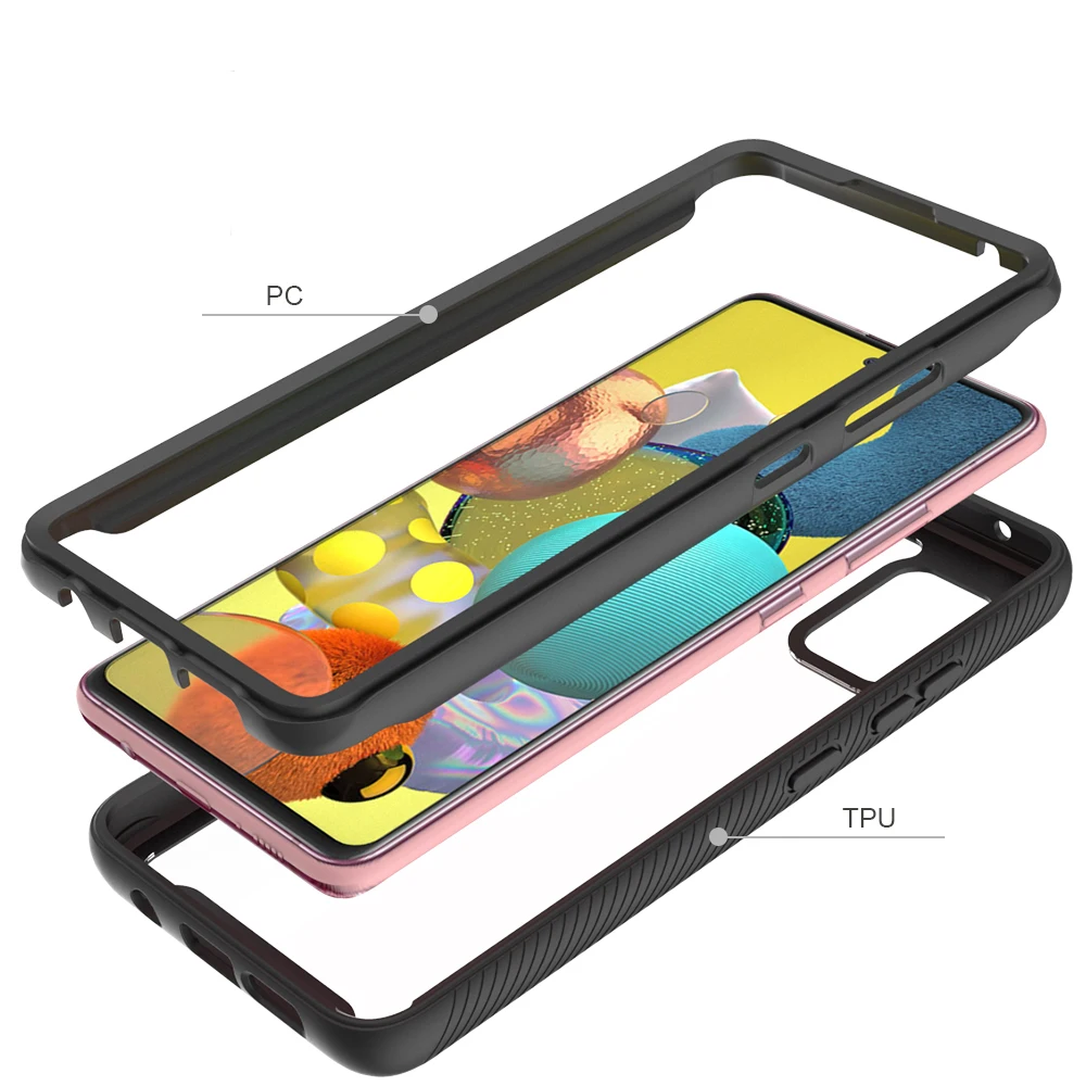 Shockproof Phone Case for Samsung Galaxy S20 FE Note 20 Ultra A51 A71 5G UW A31 A21 S10 Plus A10 Cover Double Layer Bumper Funda