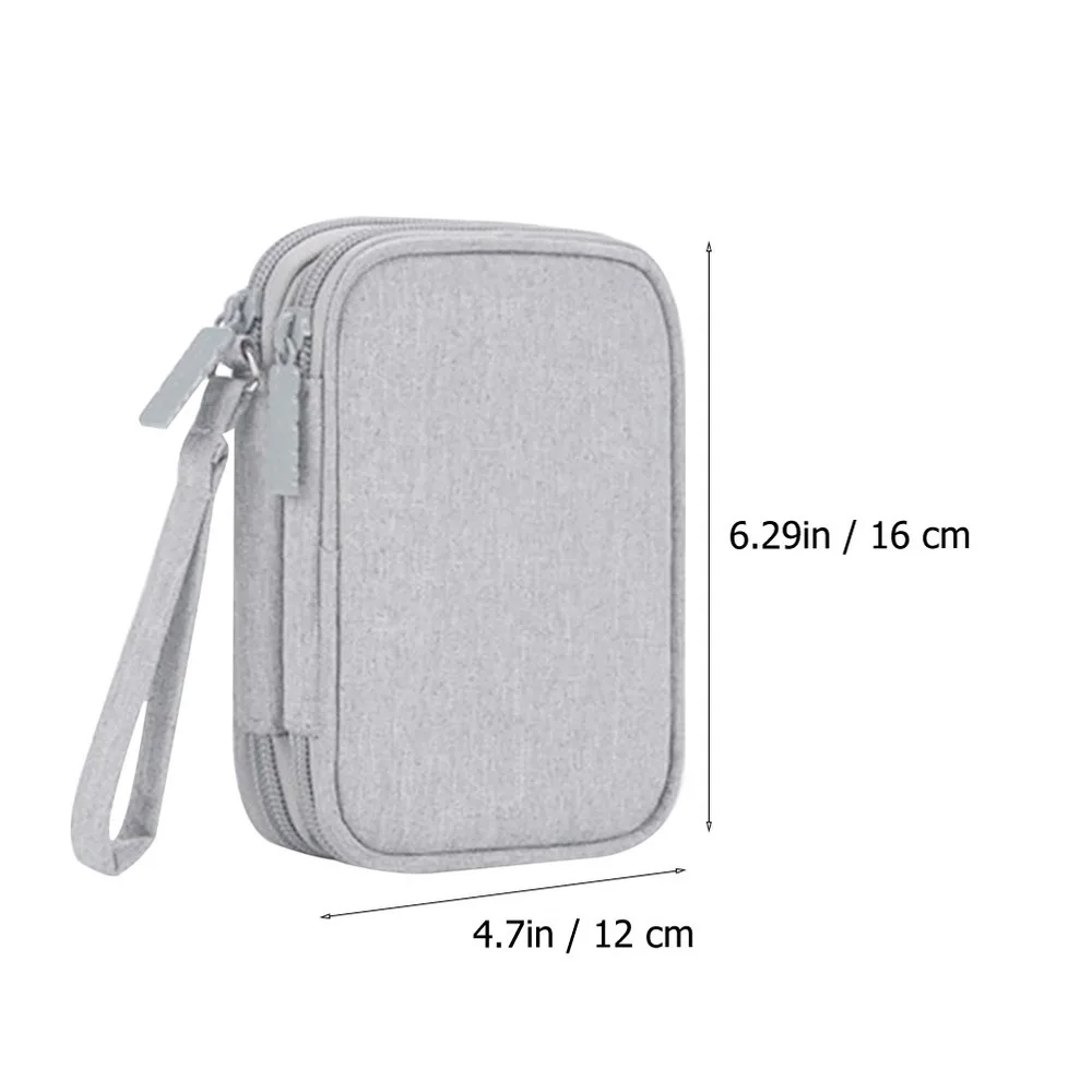 

1 Pc Wear-resistant Earphone Storage Organizer Portable Finishing Bag (Grey,)