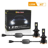 galaxinno h7 led car lights 12v bulb canbus 120w truck csp headlamp 25000lm 300 brighter high penetration good glow with decode