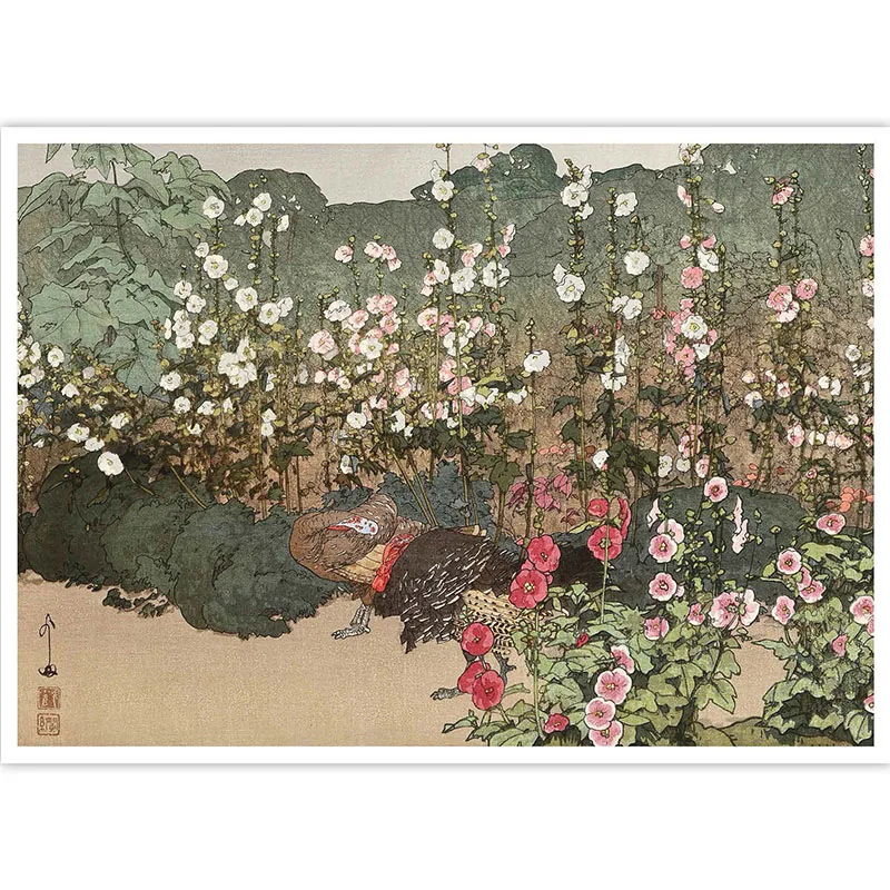 Художественная открытка: японская живопись и ветер ukiyo-e/пейзаж живопись креативная открытка на день рождения/Пейзаж Открытка