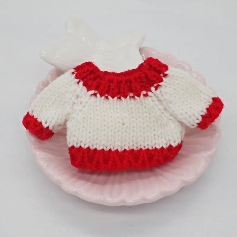 4 only clothes Ob11 Кукла Одежда 1/12 bjd детская одежда вязаный свитер кардиган пальто глиняная кукла красота узел свинья Запуск платье для малышей аксессуары - Цвет: 4 only clothes