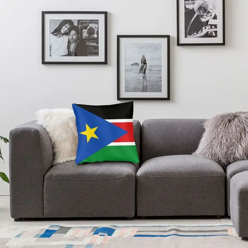 

Flag Of South Sudan Pillowcover Home Decorative Cushions Throw Pillow for Sofa Double-sided Printing