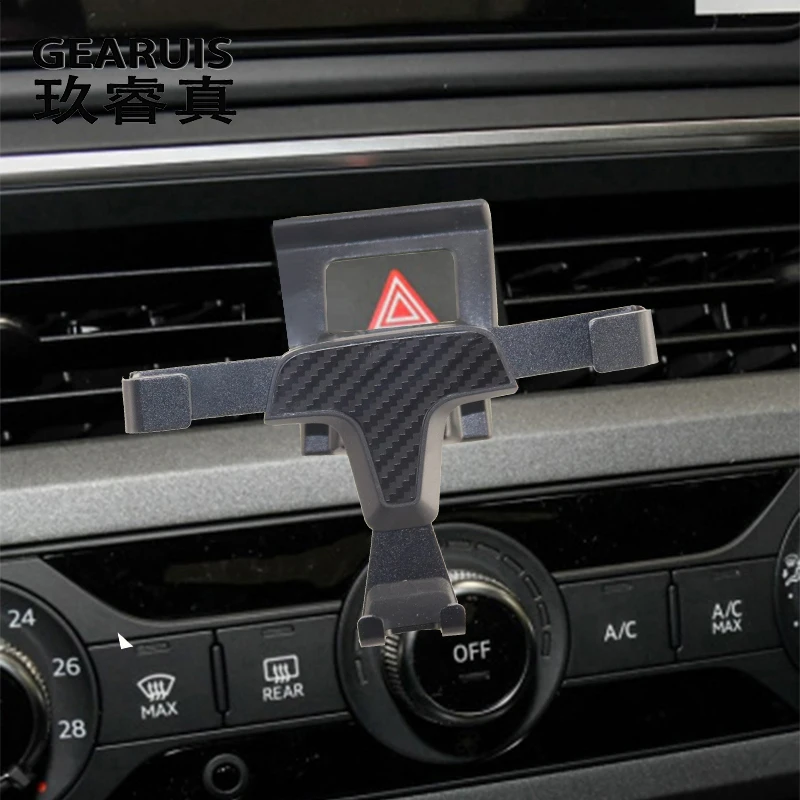 

Стайлинг автомобиля, держатель для телефона для Audi A4 B9 A5, наклейки на решетку вентиляционного отверстия, подставка с зажимом, отделка, аксес...