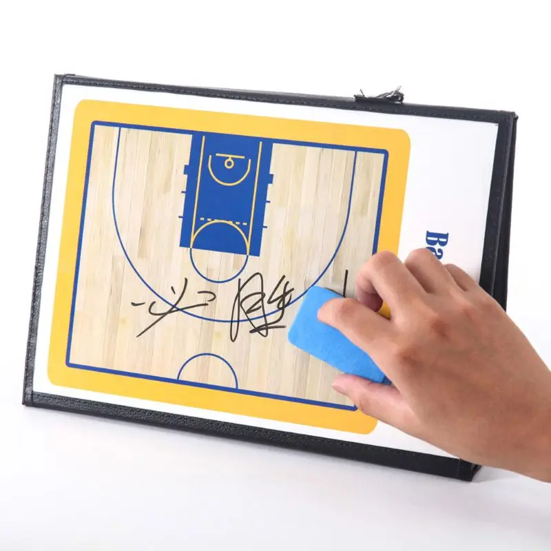Basketball Coaches Magnetic Tactic Board Foldable Strategy Clipboard