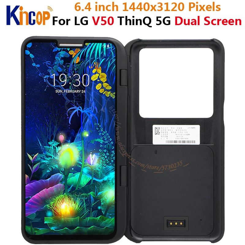 ЖК-дисплей для LG v50 ThinQ 5G двойной экран сенсорный дигитайзер V50 ЖК вторичная Замена