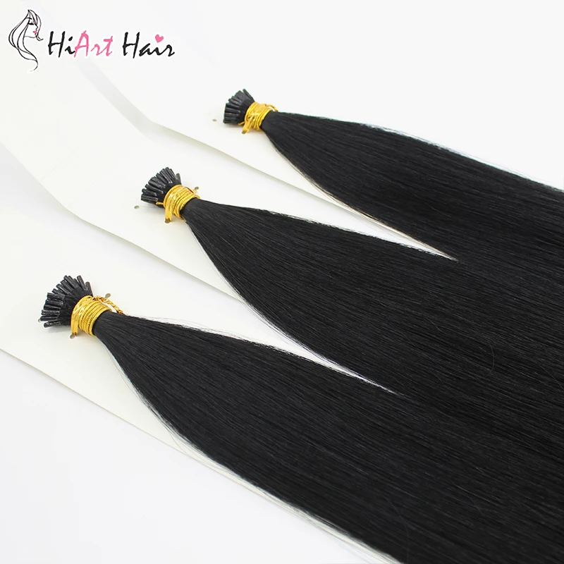 HiArt 0 8g необрезанные волосы для наращивания человеческие Волосы remy наконечник