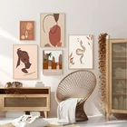 Плакаты и принты в стиле бохо на холсте, с изображением Африканской женщины, скандинавские терракотовые змеи, Настенная картина для спальни