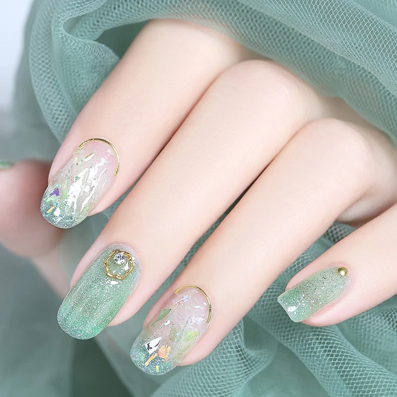 Четыре лилии блестящие хлопья 3D Красочные Блестки Spangles польский сломанные